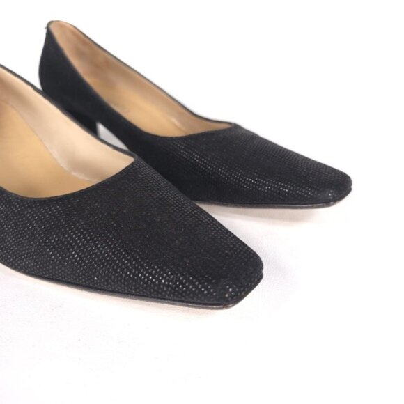 BRUNO MAGLI Women’s HANDMADE IN‎ ITALY Textured LEATHER Heels Black Size 8.5 AA - Picture 10 of 14